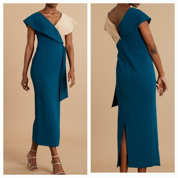 CLAN MALI WRAP DRESS - TEAL - Picture 2 of 5